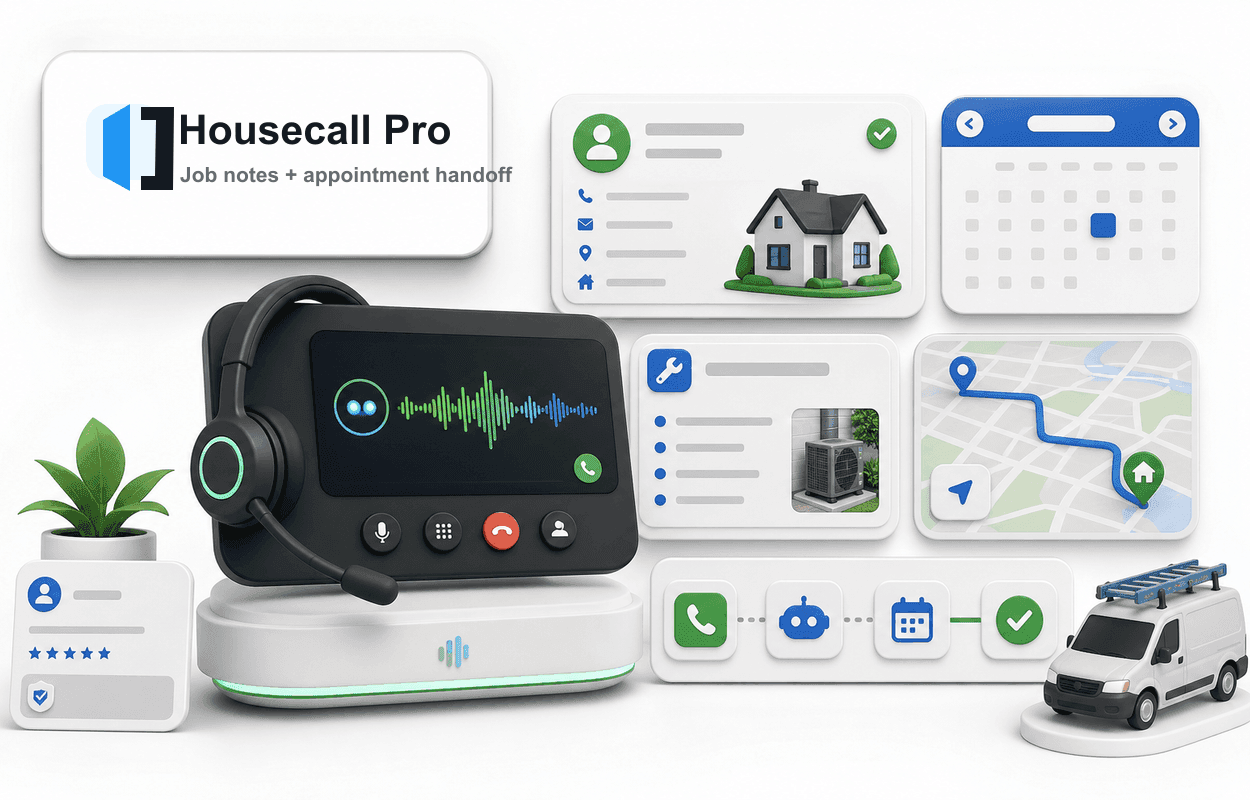 Housecall Pro integration for AI receptionist booking operations